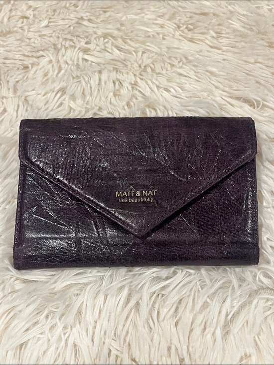 Matt & Nat Handbags - Matt & Nat deep purple/plum wallet.